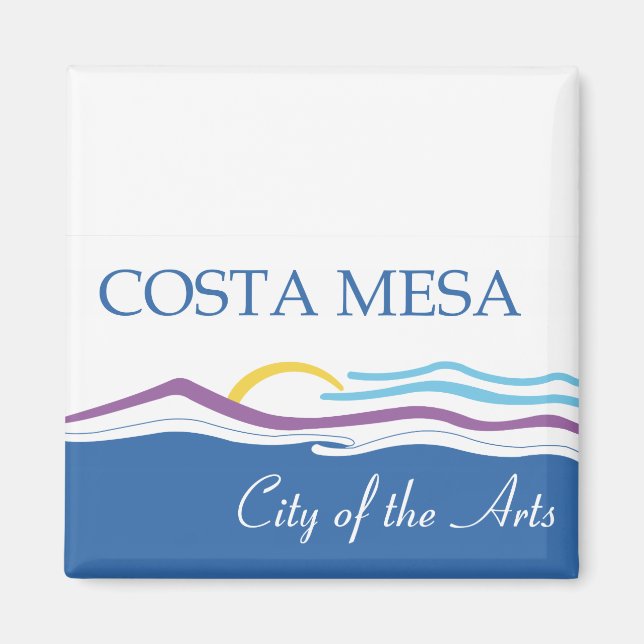 Imã bandeira da Costa Mesa (Frente)