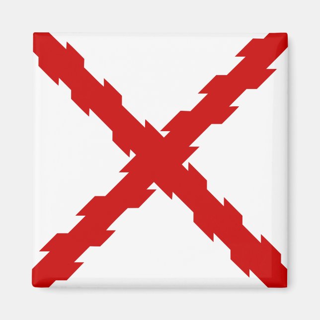 Imã Bandeira da Cruz de Borgonha (Frente)