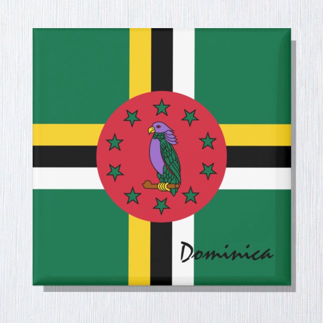 Imã Bandeira da Dominica e fãs de feriados e esportes  (Criador carregado)