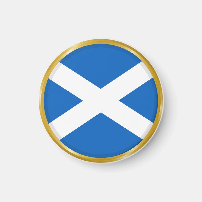 Imã Bandeira da Escócia no Círculo Dourado (Frente)