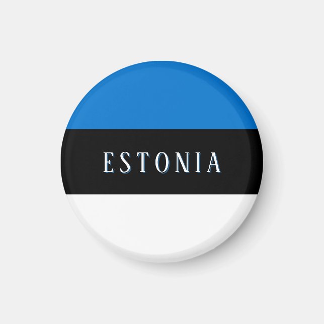 Imã Bandeira da Estônia (com texto) (Frente)