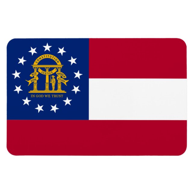 Ímã Bandeira da Geórgia (Horizontal)
