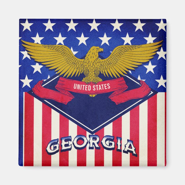 Imã Bandeira da Geórgia EUA (Frente)