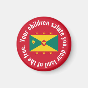 Imã Bandeira da Guiana Hino Nacional Vermelho Verde Am