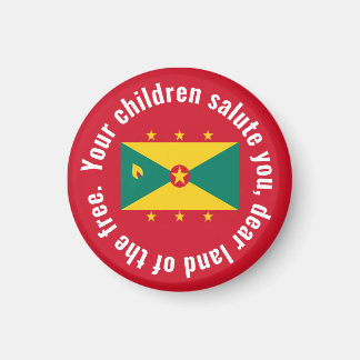 Imã Bandeira da Guiana Hino Nacional Vermelho Verde Am