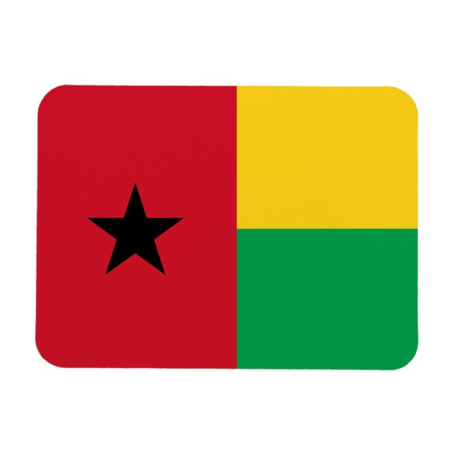 Ímã Bandeira da Guiné-Bissau (Horizontal)