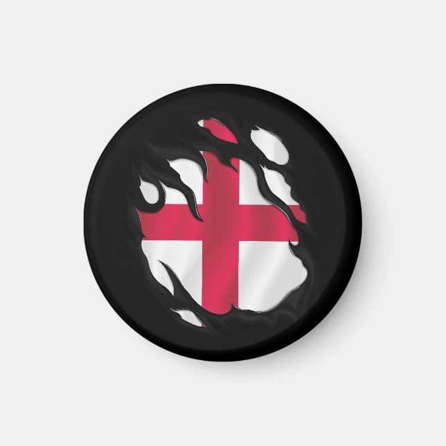 Imã Bandeira da Inglaterra Rasgada (Frente)