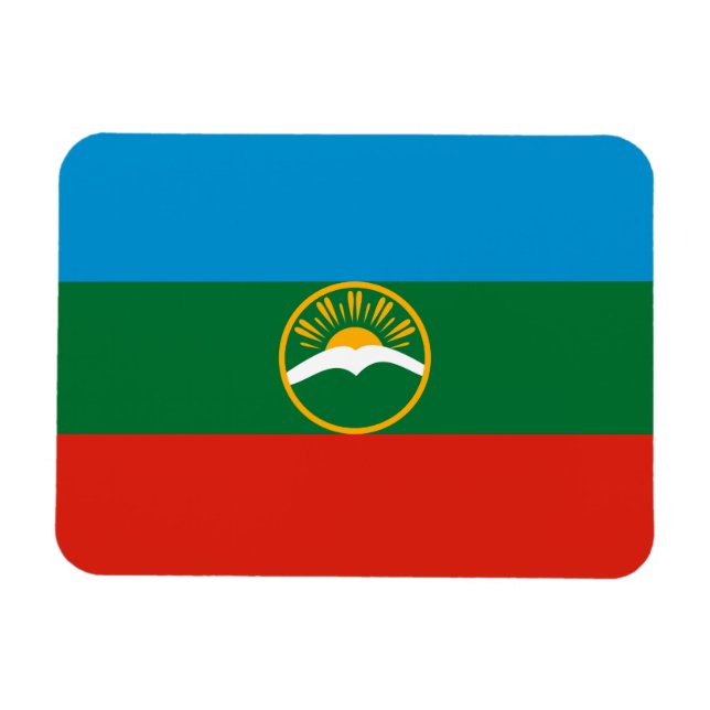 Ímã Bandeira da Karachay-Circássia (Horizontal)