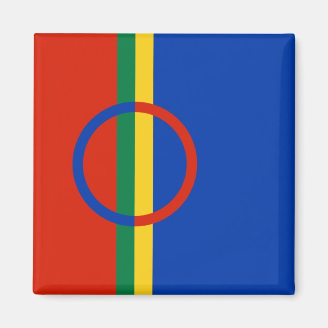 Imã Bandeira da Lapónia (Natal) (Sami) (Laplander) (Frente)
