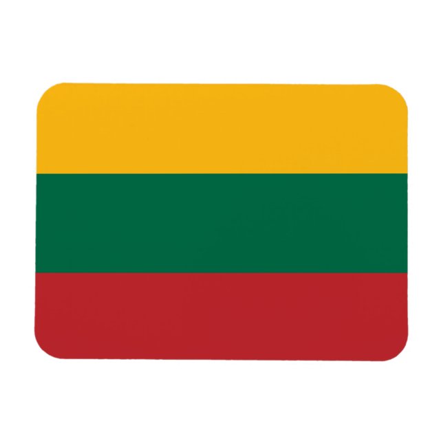 Ímã Bandeira da Lituânia (Horizontal)