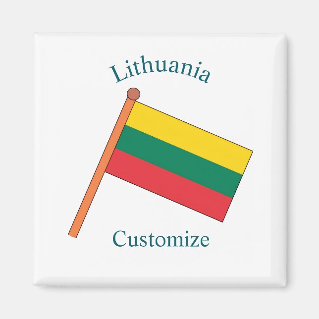 Imã Bandeira da Lituânia Thunder_Cove (Frente)
