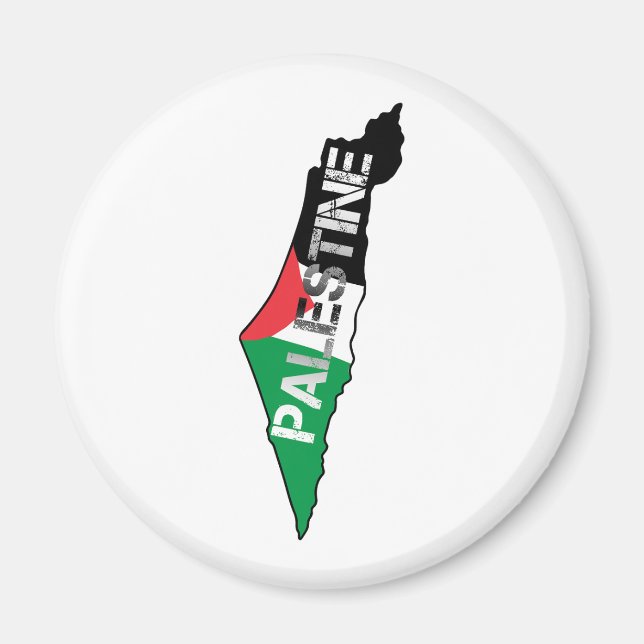Imã Bandeira da Palestina Livre no Mapa Palestino (Frente)
