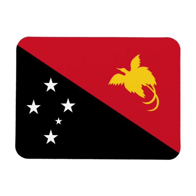 Ímã Bandeira da Papua-Nova Guiné (Horizontal)