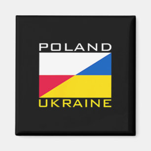 Imã Bandeira da Polônia Ucrânia Suporte à Amizade de V