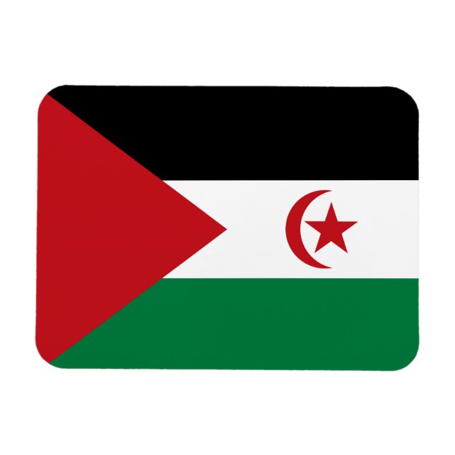 Ímã Bandeira da República Árabe Saaraui Democrática (Horizontal)