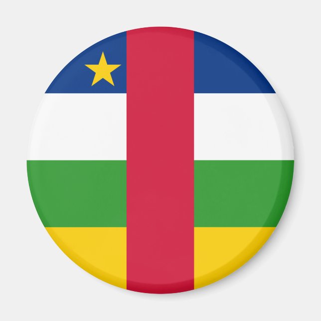 Imã Bandeira da República Centro-Africana Magnet (Frente)
