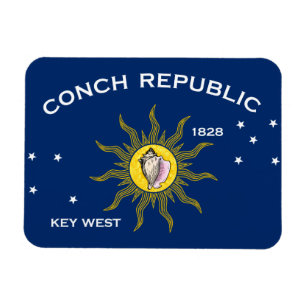 Ímã Bandeira da República Conch Key West Flórida