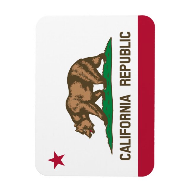 Ímã bandeira da República da Califórnia (Vertical)