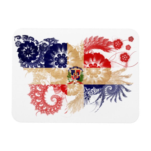 Ímã Bandeira da República Dominicana (Horizontal)