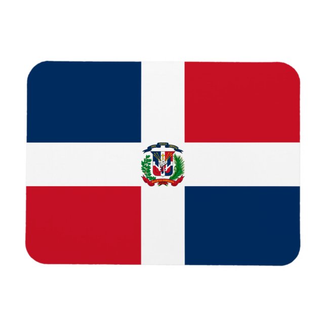 Ímã Bandeira da República Dominicana (Horizontal)