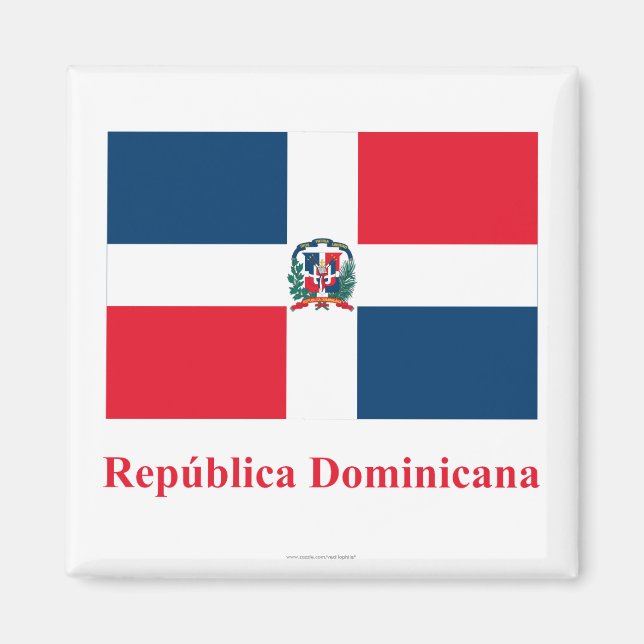 Imã Bandeira da República Dominicana com nome em espan (Frente)