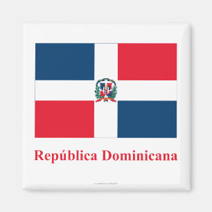 Imã Bandeira da República Dominicana com nome no