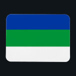 Ímã Bandeira da República Komi<br><div class="desc">Bandeira patriótica da República Komi</div>