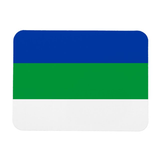 Ímã Bandeira da República Komi (Horizontal)