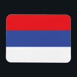 Ímã Bandeira da República Sérvia<br><div class="desc">Bandeira patriótica da República Sérvia.</div>