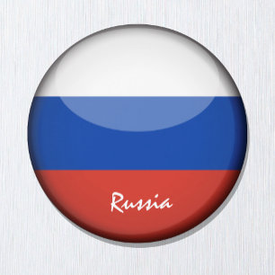 Imã Bandeira da Rússia e Ásia - fãs de viagem/espor