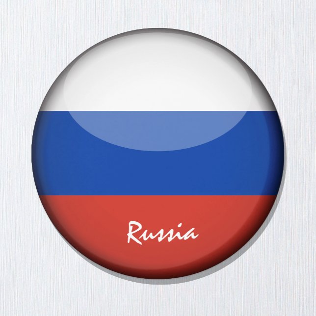 Imã Bandeira da Rússia e Ásia - fãs de viagem/esportes (Criador carregado)