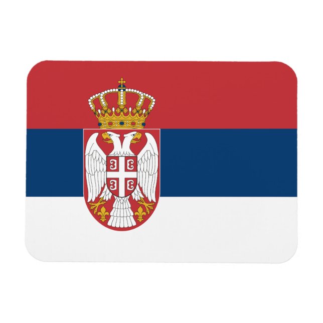 Ímã Bandeira da Sérvia (Horizontal)