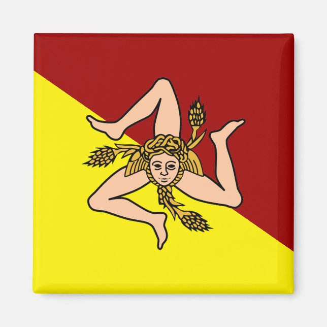 Imã Bandeira da Sicília (Itália) (Frente)