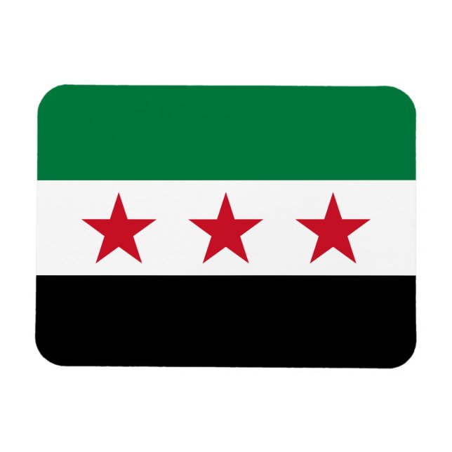 Ímã Bandeira da Síria (Horizontal)