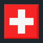 Imã Bandeira da Suiça<br><div class="desc">Esta é a bandeira autêntica da Suiça.</div>