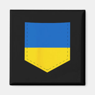 Imã Bandeira da Ucrânia com bolso da bandeira ucranian