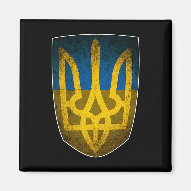 Imã Bandeira da Ucrânia e Tridente Ucraniano  (Frente)