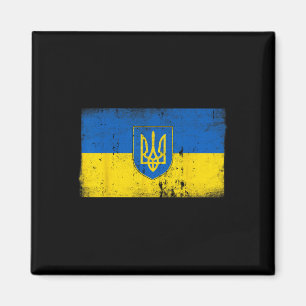 Imã Bandeira da Ucrânia Emblema Militar Vintage Ucrani