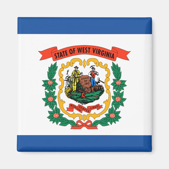Imã bandeira da Virgínia Ocidental (Frente)