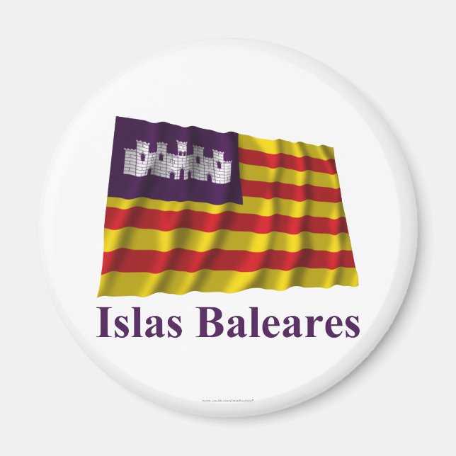 Imã Bandeira das Ilhas Baleares com nome (Frente)