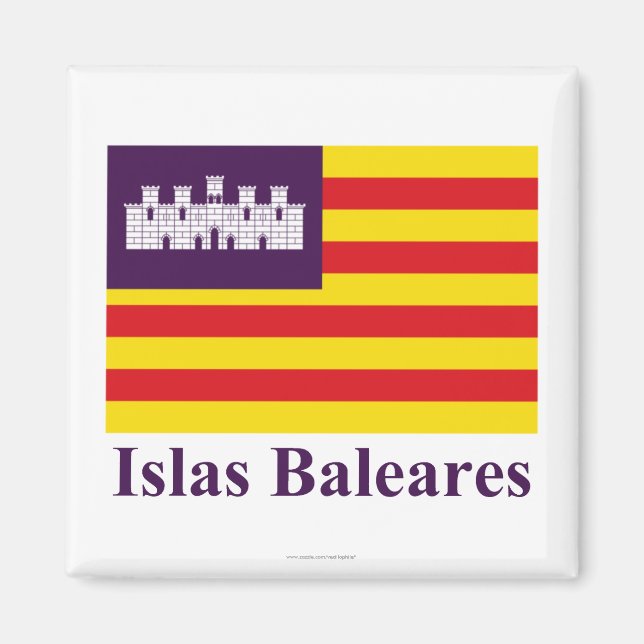 Imã Bandeira das Ilhas Baleares com nome (Frente)
