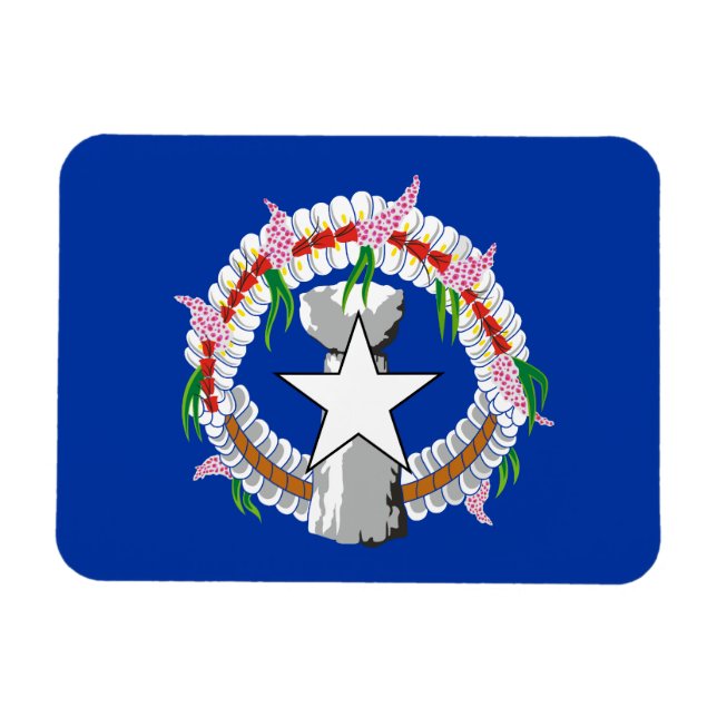 Ímã Bandeira das Ilhas Marianas do Norte (Horizontal)