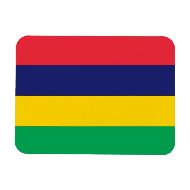 Ímã Bandeira das Ilhas Maurícias (Horizontal)