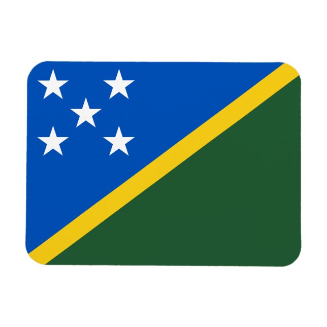 Ímã Bandeira das Ilhas Salomão (Horizontal)