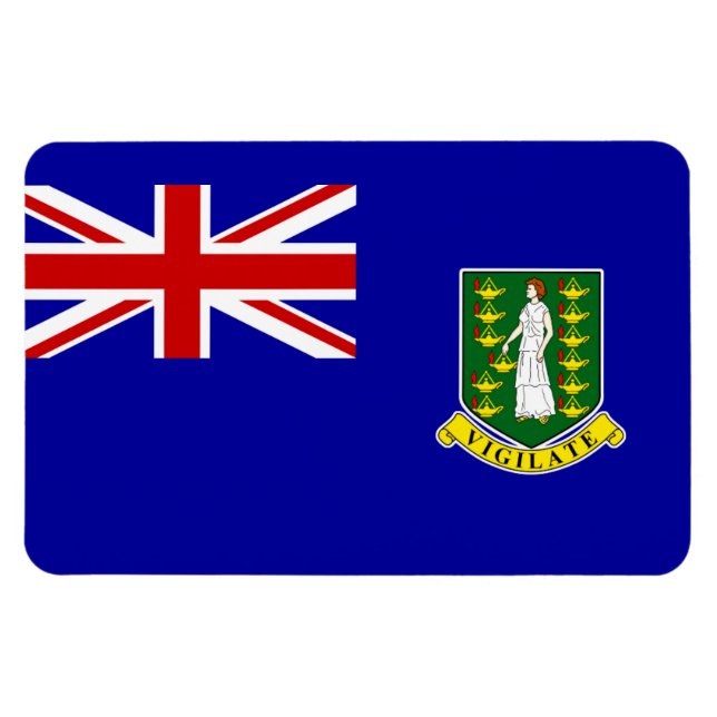 Ímã Bandeira das Ilhas Virgens Britânicas (Horizontal)