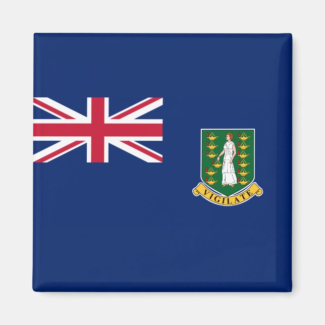 Imã Bandeira das Ilhas Virgens Britânicas (BVI) (Frente)