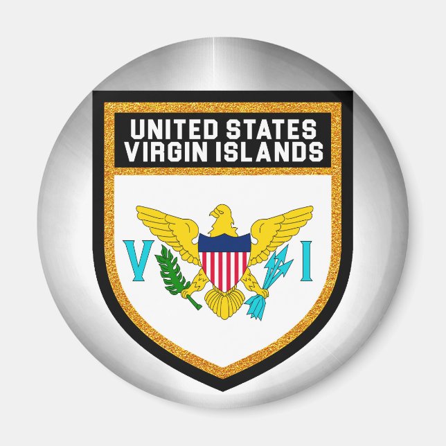 Imã Bandeira das Ilhas Virgens dos Estados Unidos (Frente)