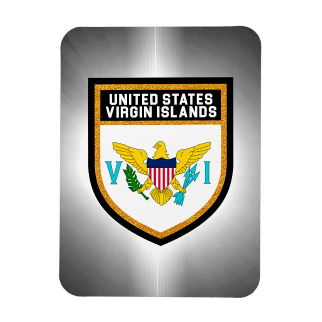 Ímã Bandeira das Ilhas Virgens dos Estados Unidos (Vertical)