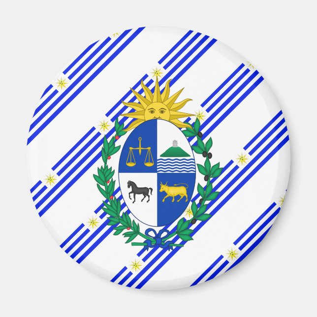 Imã bandeira das listras uruguaias (Frente)
