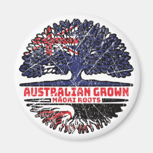 Imã Bandeira das Raízes da Árvore Australiana Maori